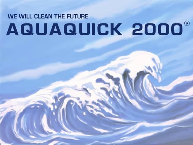 AQUAQUICK LOGO ORIGINAL Smoothed Version BLUE Font